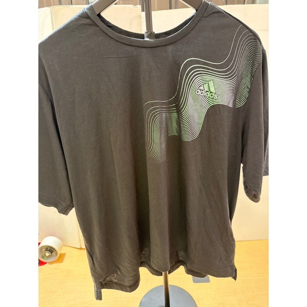 Adidas HLDY GFX UNIV Womens Multi Sport T-Shirt‎ Black Graphic Tee XL GU8895